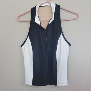 Newport News Black White Tankini Swimsuit Top Size 18  NWT